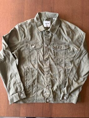 Jack & Jones Olive Utility Denim Jacket